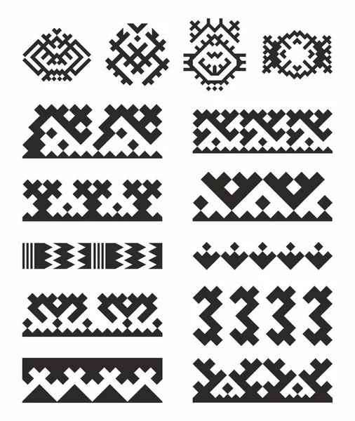 Batı Sibirya halklarının vektör desen. Nenets süsleme