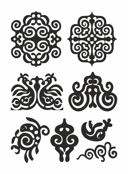 Ornament Peoples Far East Vector — Stock Vector