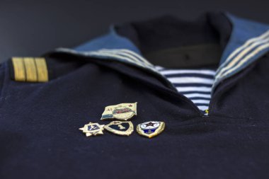 Rus Donanması denizci rahat siyah üniforma