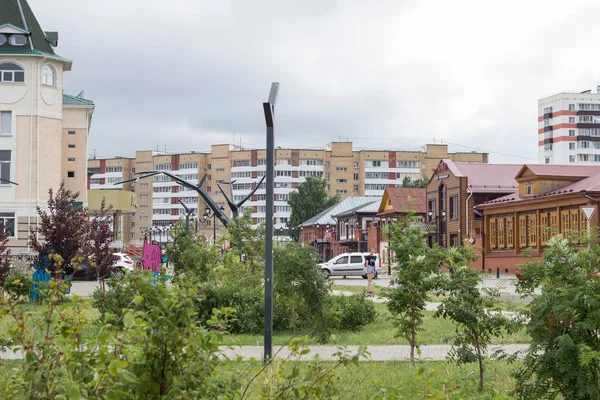 Die Stadt Nabereschnje Tschelny Zentralstraße Altstadt — Stockfoto