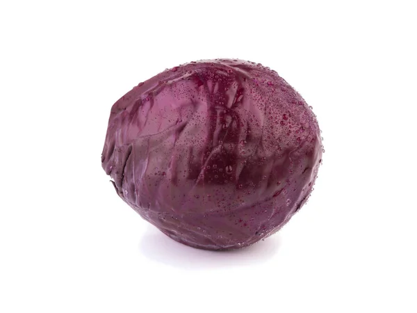 Fresh purple cabbage isolated on a white background — Stock Photo, Image