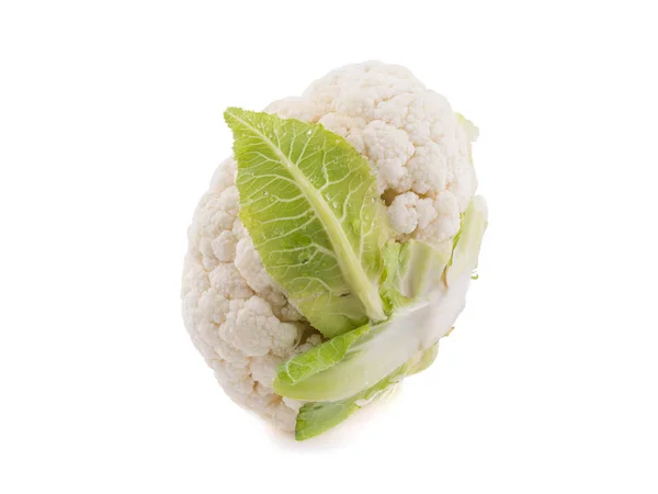 Цвітник з зеленим листям ізольований на білому тлі. свіжі овочі — стокове фото