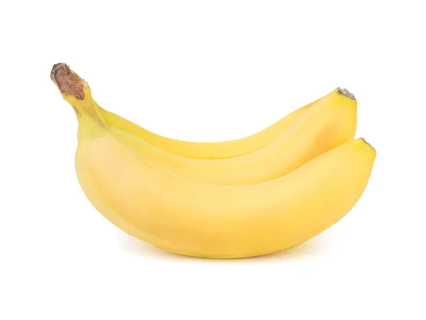 Ein Bündel Gesättigter Gelber Bananen Isoliert Über Dem Weißen Hintergrund — Stockfoto