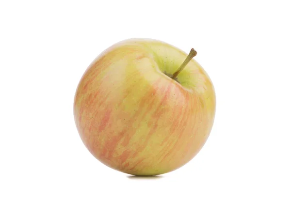 一个全新的绿色新鲜的苹果被隔离在白色的背景 维生素 健康水果的概念 — 图库照片