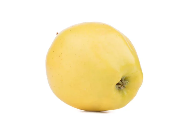 Una Manzana Amarilla Entera Aislada Sobre Fondo Blanco Frutas Saludables — Foto de Stock