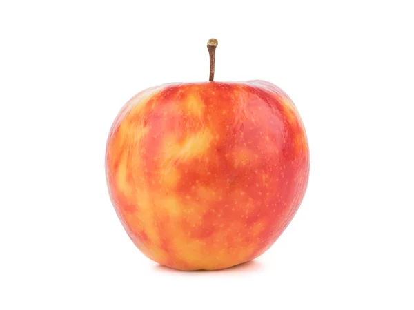 Ціле Яскраво Червоне Яблуко Ізольоване Білому Тлі Здорові Органічні Фрукти — стокове фото