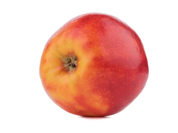 Toute Une Pomme Rouge Vif Isolée Sur Fond Blanc Fruits — Photo