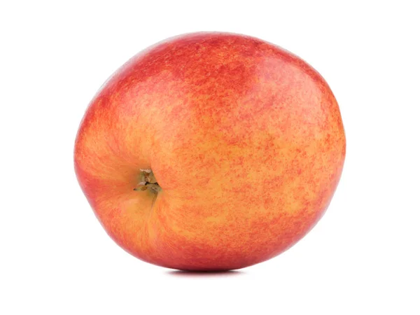 Ein Ganzer Leuchtend Roter Apfel Auf Weißem Hintergrund Gesunde Und — Stockfoto