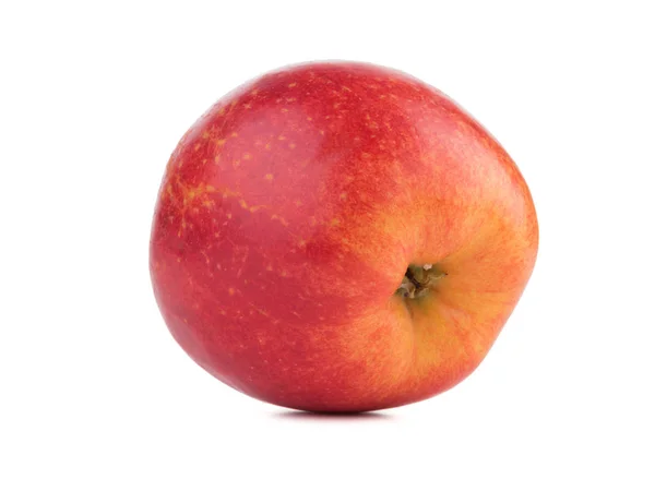 Ціле Яскраво Червоне Яблуко Ізольоване Білому Тлі Здорові Органічні Фрукти — стокове фото