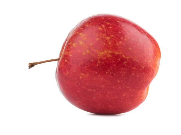 Zcela Jasně Červené Jablko Izolované Bílém Pozadí Zdravé Bio Ovoce — Stock fotografie