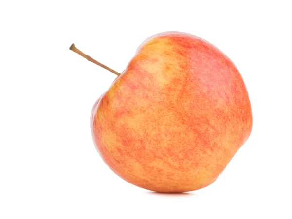 Zupełnie Jasne Czerwone Jabłko Białym Tle Zdrowe Ekologiczne Owoce Pełne — Zdjęcie stockowe