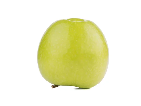 一个全新的绿色新鲜的苹果被隔离在白色的背景 维生素 健康水果的概念 — 图库照片