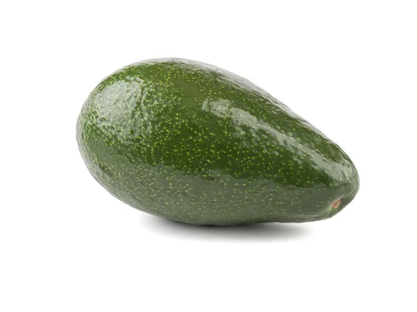 Eine Frische Ganze Avocado Mit Stein Isoliert Auf Weißem Hintergrund — Stockfoto