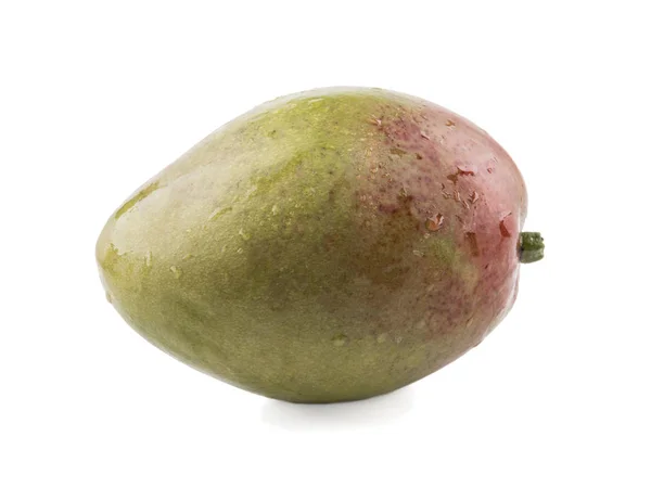 Beyaz Arka Plan Üzerinde Izole Bütün Mango Taze Meyveler Vitamin — Stok fotoğraf