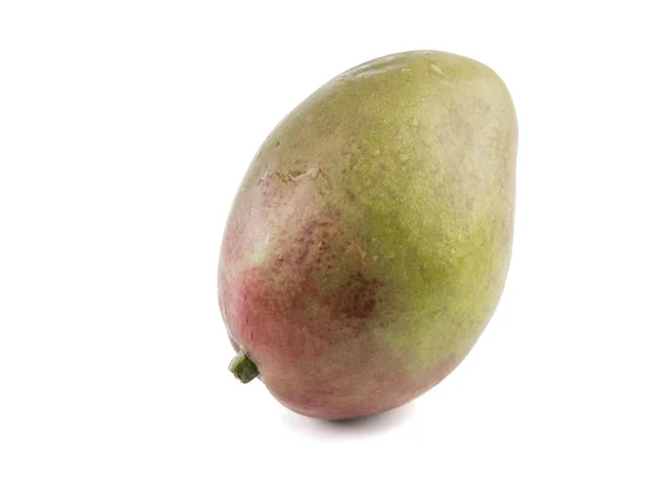 Een Hele Mango Geïsoleerd Een Witte Achtergrond Een Concept Van — Stockfoto