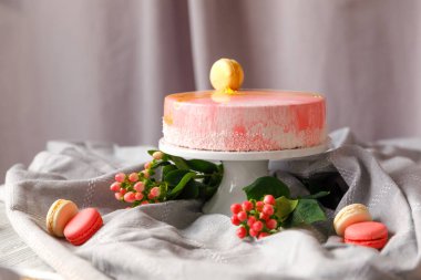 Güzel pasta. kek ve kurabiye. Top kek, kek ve diğer tatlı tatlılar tatlı tatil büfe