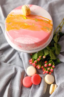 Güzel pasta. kek ve kurabiye. Top kek, kek ve diğer tatlı tatlılar tatlı tatil büfe