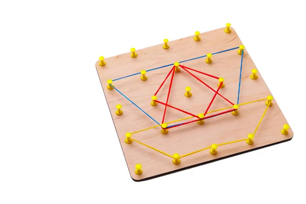 Wooden logic toy. Creativity toys. The concept of logical thinking. — Stock Photo, Image