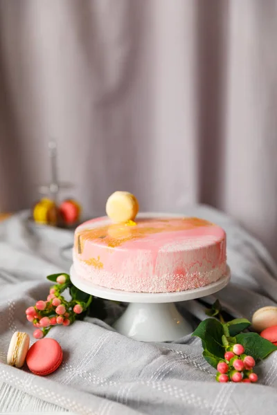 Belo Pastelaria Bolos Macaroons Buffet Férias Doce Com Cupcakes Bolos — Fotografia de Stock