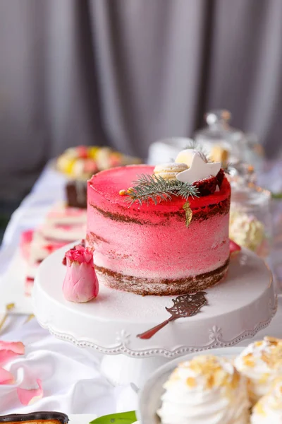 Güzel pasta. kek ve kurabiye. Top kek, kek ve diğer tatlı tatlılar tatlı tatil büfe