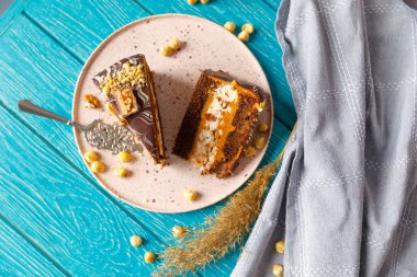 Güzel pasta. kek ve kurabiye. Top kek, kek ve diğer tatlı tatlılar tatlı tatil büfe