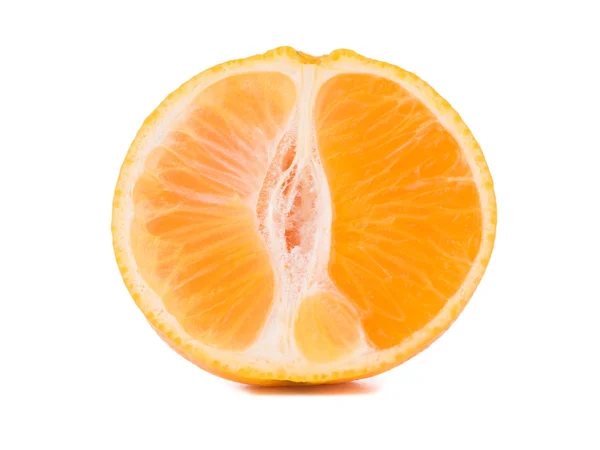 Colección Cítricos Aislados Mandarinas Enteras Frutos Naranja Mandarina Segmentos Pelados — Foto de Stock