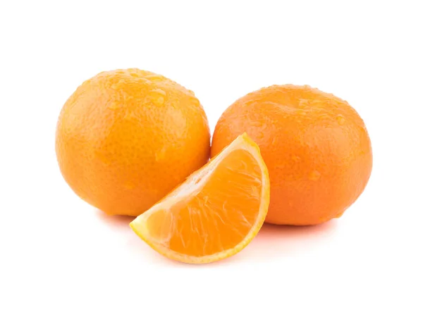 Ізольована Колекція Цитрусових Цілі Мандарини Або Оранжеві Плоди Мандарина Очищені — стокове фото