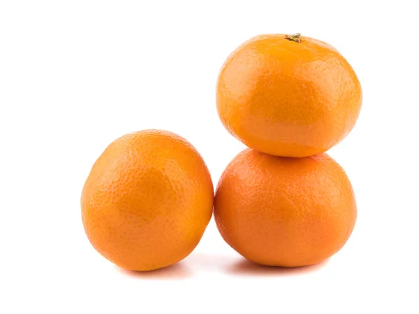 Isolated Citrus Collection Whole Tangerines Mandarin Orange Fruits Peeled Segments — Stock Photo, Image