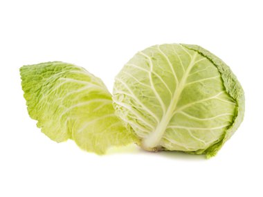 Beyaz arka plan üzerinde izole lahana. Beyaz arka plan üzerinde beyaz background.savoy lahana izole taze Roma marul