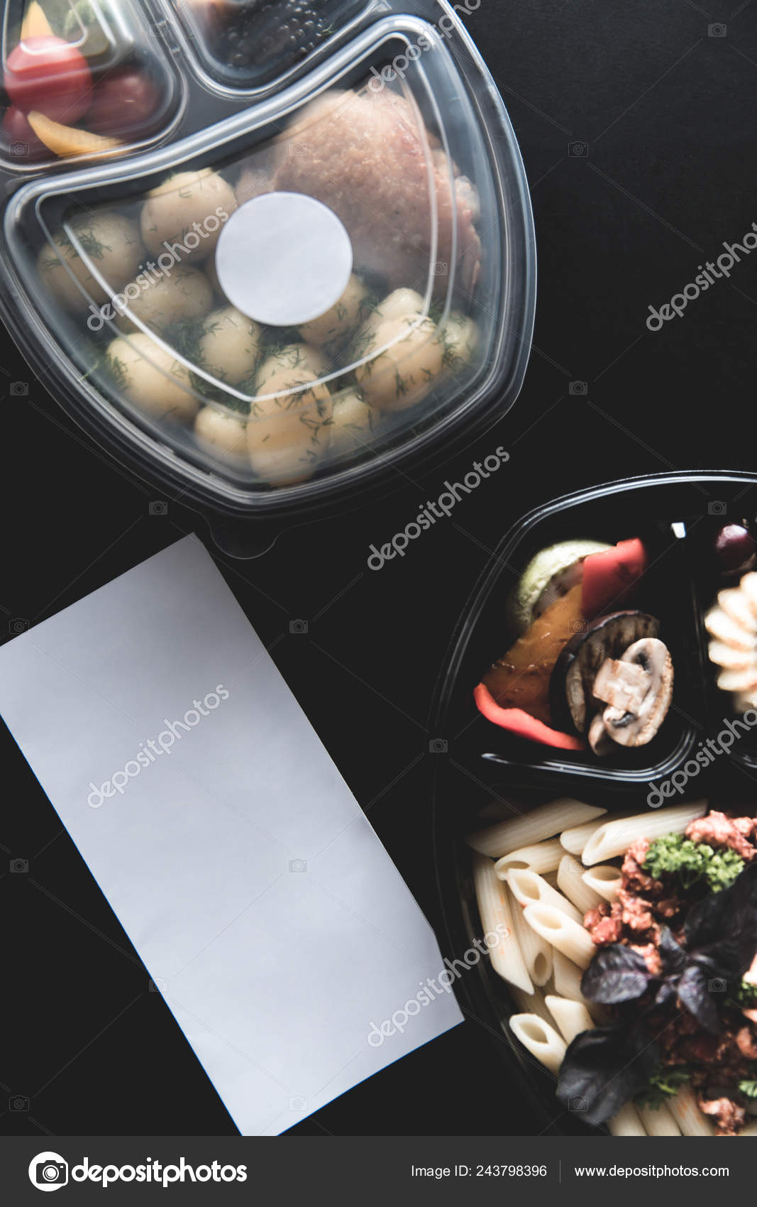 Collection Take Away Foil Boxes Healthy Food Take Away Foil — Stock