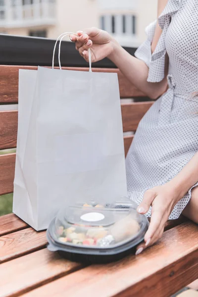 Collection Take Away Foil Boxes Healthy Food Take Away Foil — Stock Photo, Image