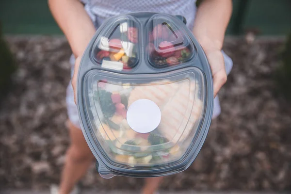 Collection Take Away Foil Boxes Healthy Food Take Away Foil — Stock Photo, Image