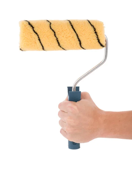 Paint Roller Isolerade Över White Paint Roller — Stockfoto