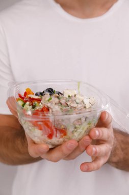 Hawaiian ahi somon poke kase plastik kutu