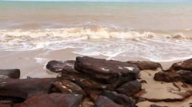 Red Rock Alagoas eyaletinde Brezilya'nın kıyı şeridi mercan sahilinde 