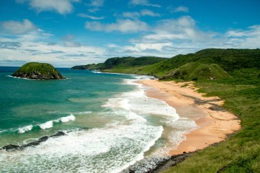 Pernambuco Brezilya Eyaletinde Fernando de Noronha Brezilya Praia de Leao (Aslan Plajı) Güzel Görünümü