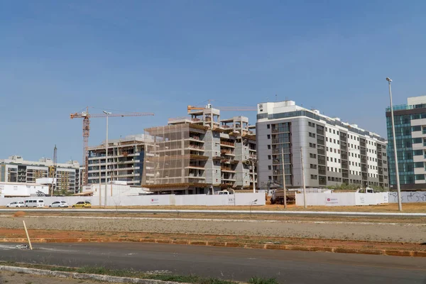 2019年9月17日 随着首都城市继续扩大和蔓延 巴西利亚新公寓楼的建设 — 图库照片