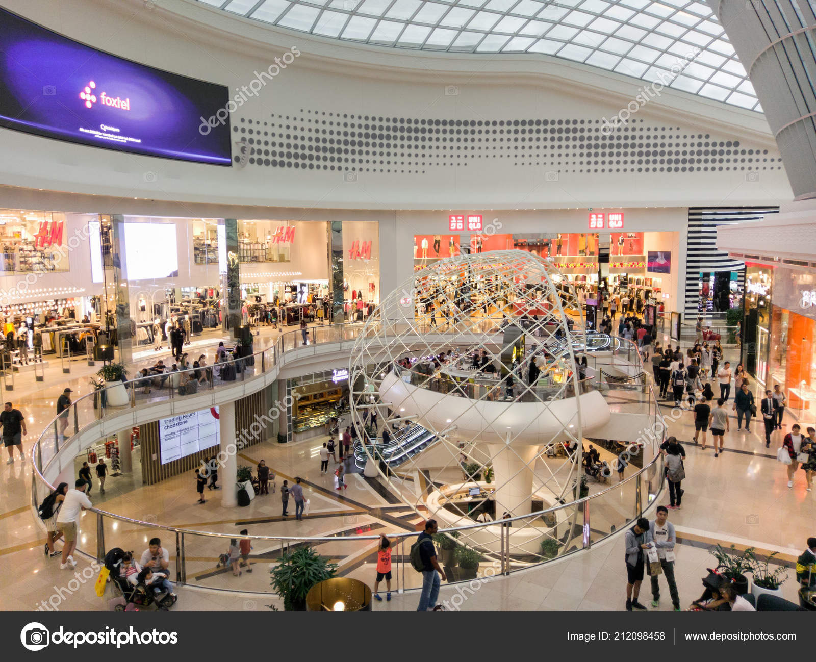 Melbourne Australia February 2018 Atrium Chadstone Shopping Centre