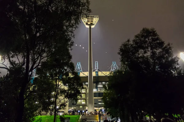Melbourne Australia February 2018 Melbourne Cricket Ground Illuminated Evening Cricket — Stock Photo, Image