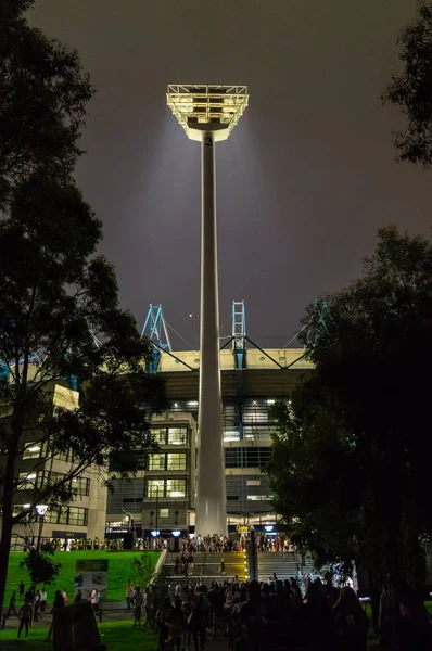 Melbourne Australia February 2018 Melbourne Cricket Ground Illuminated Evening Cricket — Stock Photo, Image