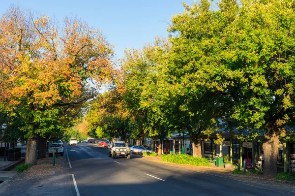 High Street Είναι Στον Κεντρικό Δρόμο Στο Yackandandah Μια Μικρή — Φωτογραφία Αρχείου