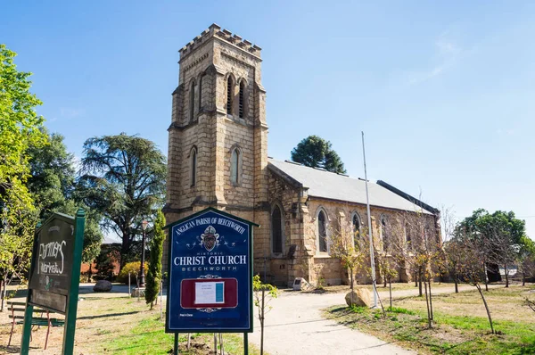 Beechworth Australia Abril 2018 Iglesia Cristo Iglesia Anglicana Beechworth Fue — Foto de Stock