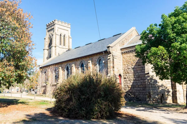 Iglesia Cristo Iglesia Anglicana Beechworth Fue Construido 1858 — Foto de Stock