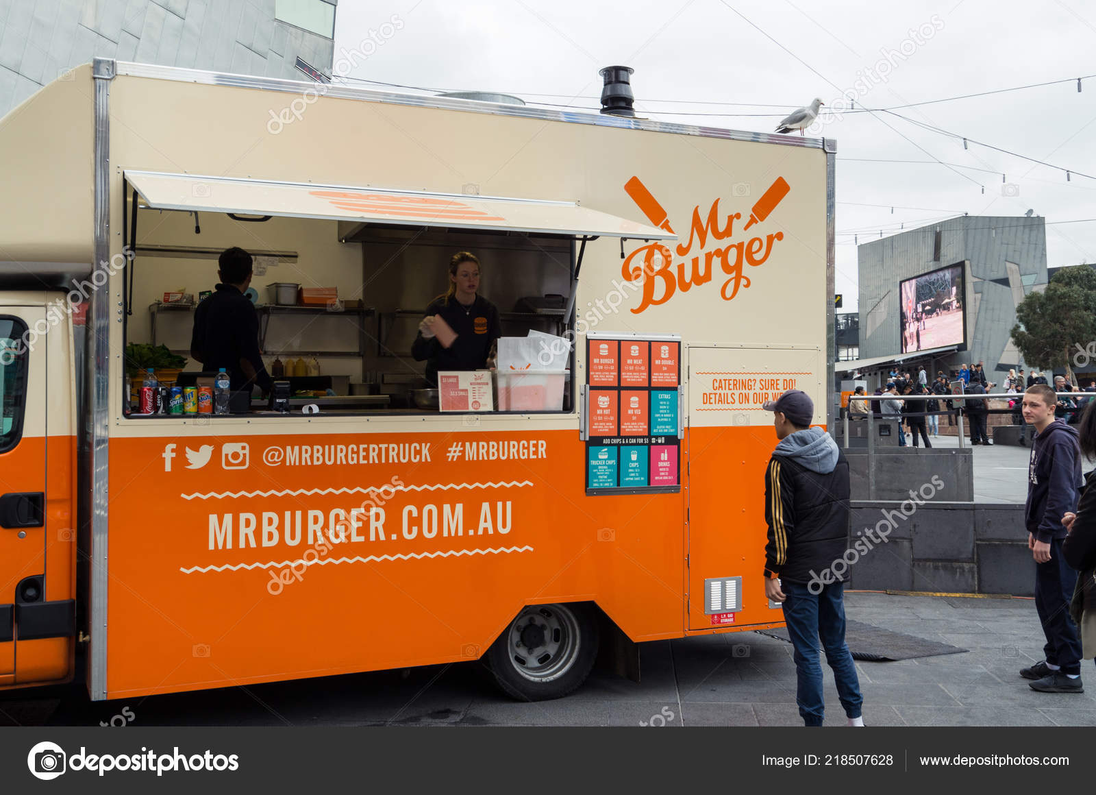 Melbourne Australia August 2015 Burger Melbourne Food Truck