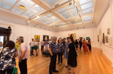 Geelong, Avustralya - 14 Ekim 2018: Geelong Sanat Galeri Archibald Yarışması portre barındırma bir bölgesel Sanat Galerisi olduğunu.