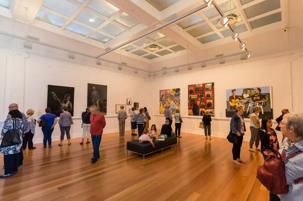 Geelong, Avustralya - 14 Ekim 2018: Geelong Sanat Galeri Archibald Yarışması portre barındırma bir bölgesel Sanat Galerisi olduğunu.