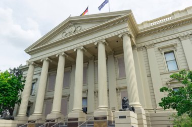 Geelong, Avustralya - 14 Ekim 2018: 1855 yılında Geelong belediye binası inşa edildi. Büyükşehir Geelong şehir Konseyi koltuğum.