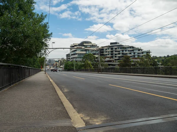 Melbourne Austrália Fevereiro 2017 Victoria Bridge Uma Ponte Treliça Aço — Fotografia de Stock