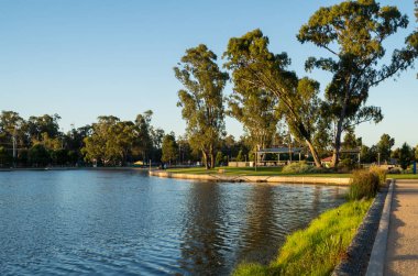Victoria Park Lake bölgesel Goulburn Vadisi kentin Shepparton, Avustralya.