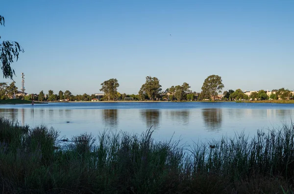 Victoria Park Lake Ciudad Regional Del Valle Goulburn Shepparton Australia — Foto de Stock